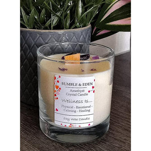 Wellness is.. Crystal infused Candle